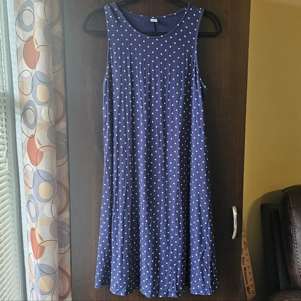 old navy blue polka dot dress Old navy polka dot dress medium